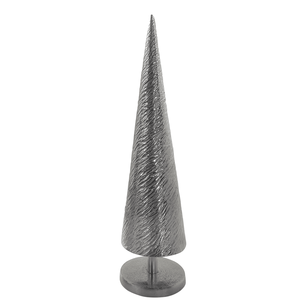 Holly Jolly Deco X-Mas Tree Hammered Medium 12x12x48cm Nickel