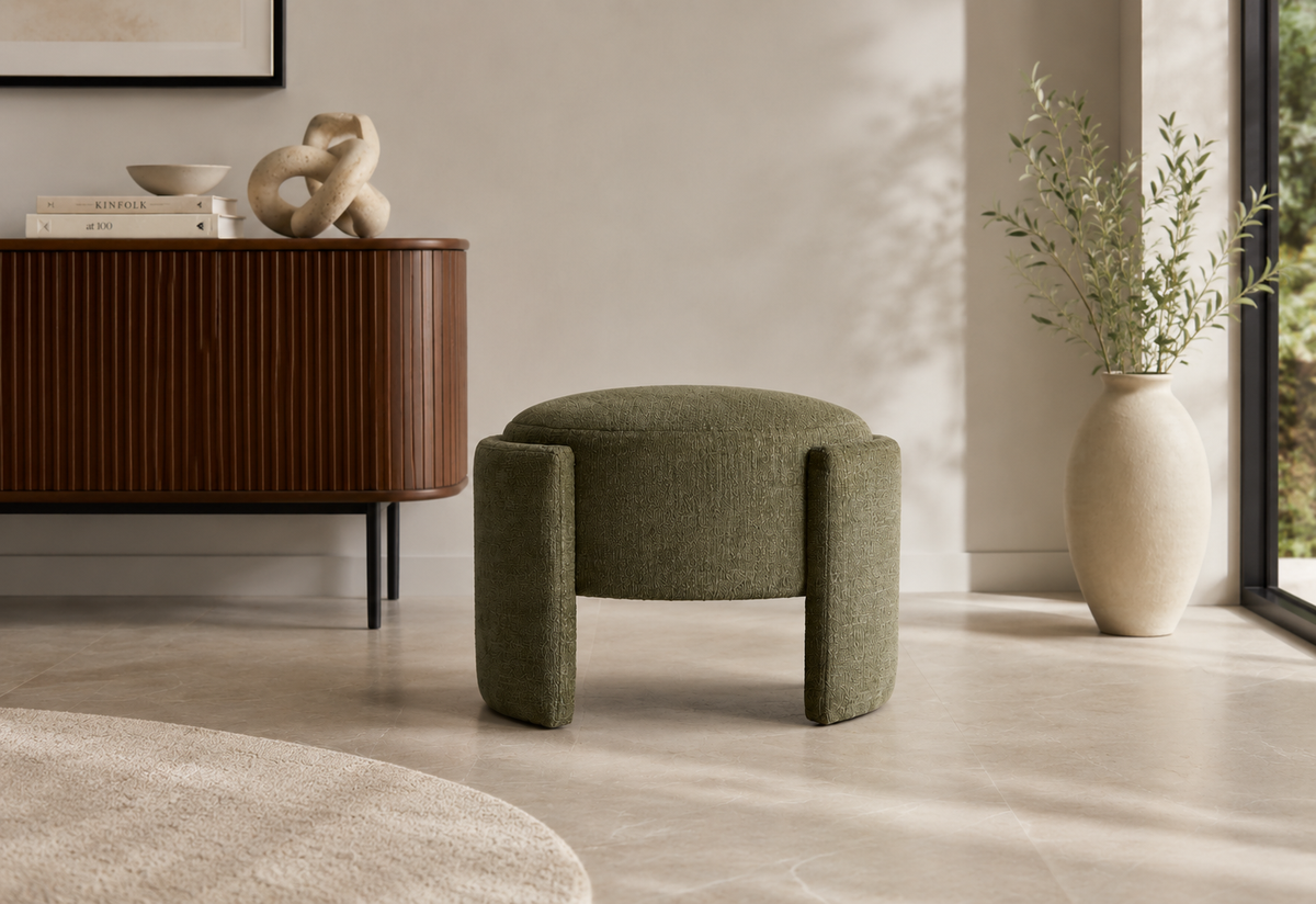 Elara Ottoman 74x64x43cm Dark Moss