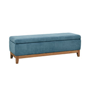 Albert Storage Ottoman 132x45x42cm Steel Blue