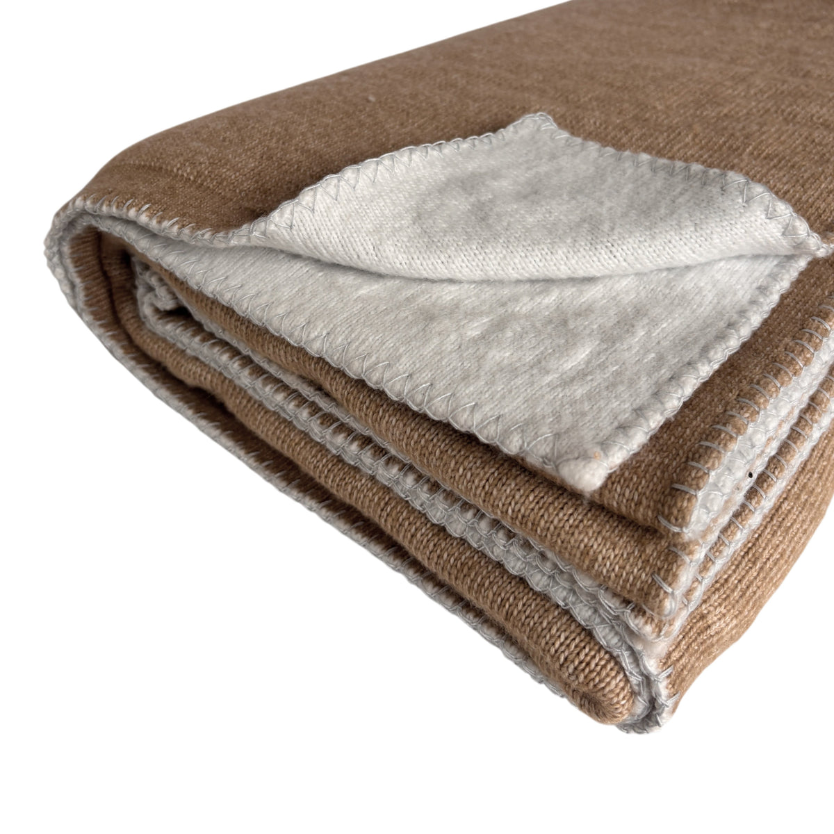 Atelier Blanket Throw 130x180cm Brown & White
