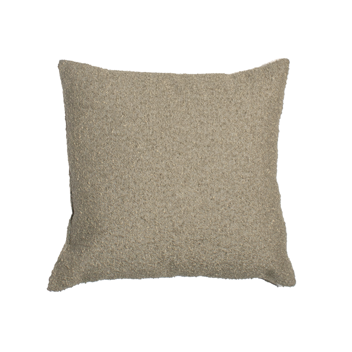 Brooklyn Feather Filled Boucle Cushion 50x50cm Khaki
