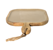 Corinne Square Tray with Handle 26x26x2.5cm Light Taupe