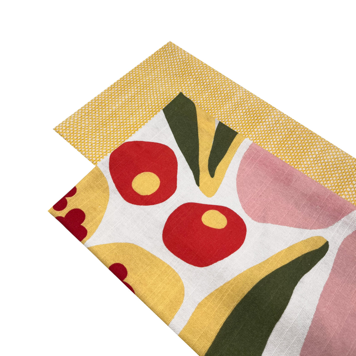 Charmie 2 Pack Tea Towels 50x70x0.2cm Floral Yellow Multi