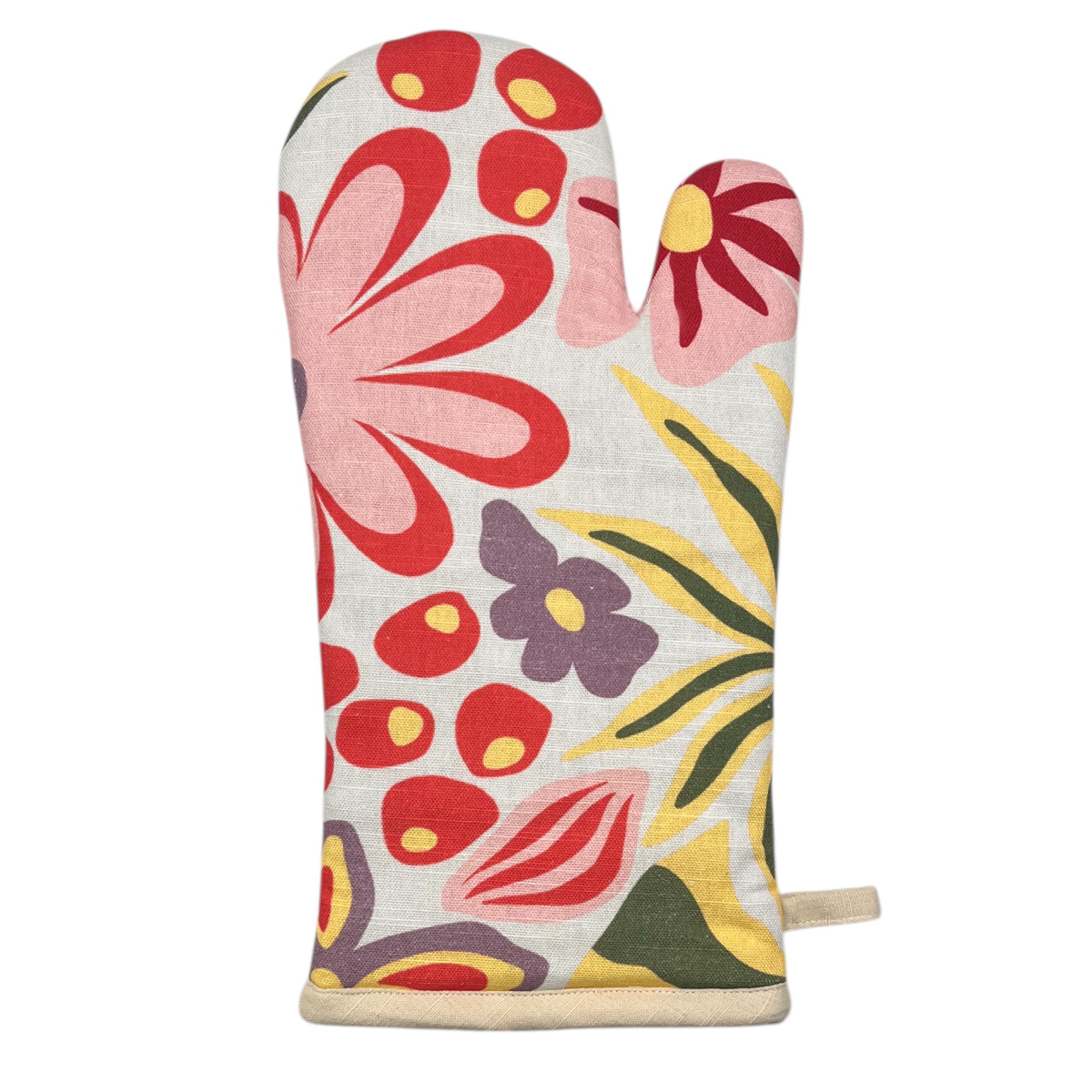 Charmie Oven Mitt 2pk 19x35x2cm Yellow Floral Multi