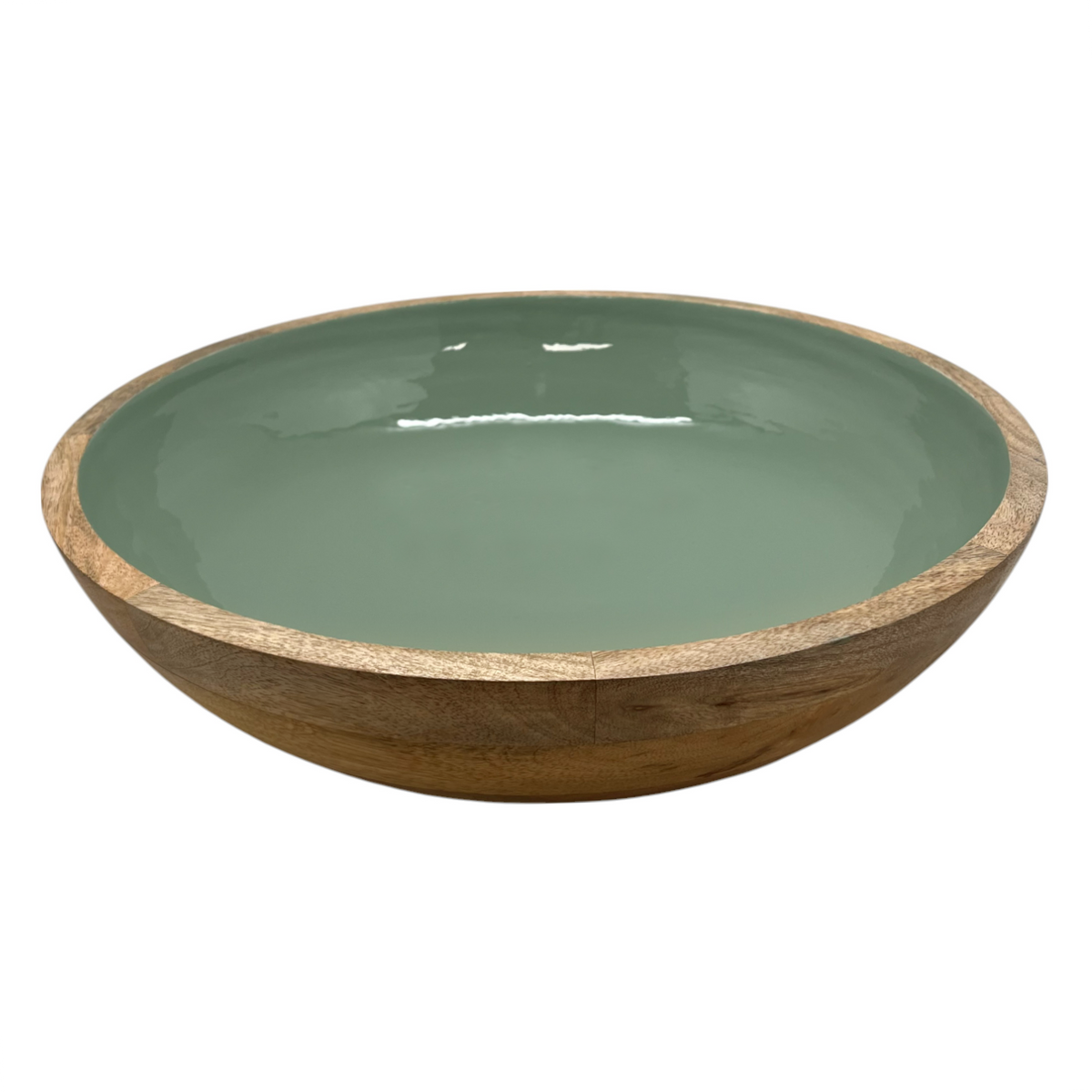 Corinne Salad Bowl 40x40x10cm Green & Natural