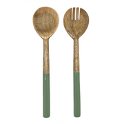 Corinne Salad Servers 30x7x3cm Green & Natural