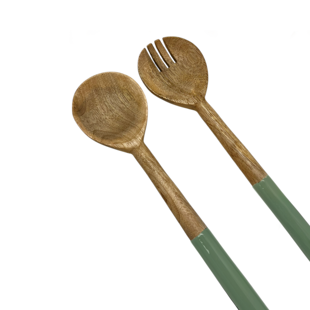 Corinne Salad Servers 30x7x3cm Green & Natural