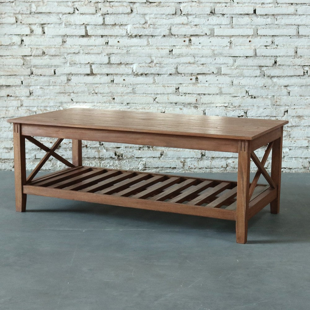 Devon Coffee Table with Shelf 120x60cm Walnut