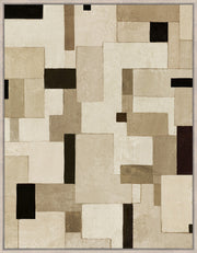 Facade Framed Canvas 70x90x4cm Beige & Black Multi