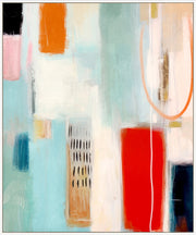 From Now On Framed Canvas 100x120x4cm Red & Blue Multi