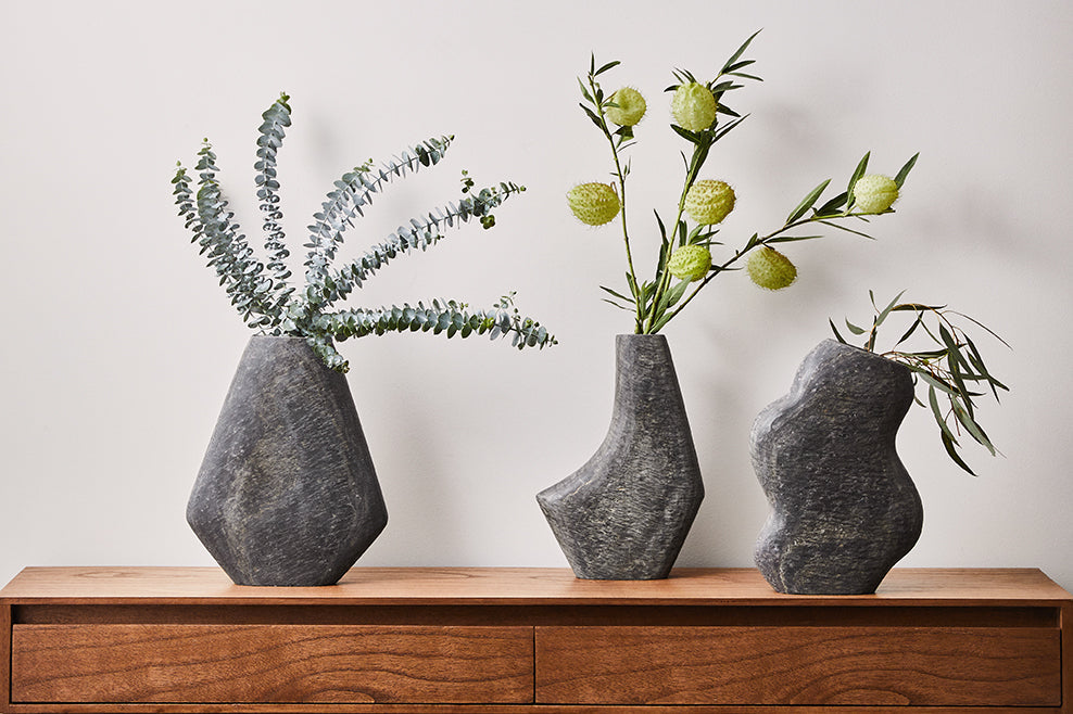 Dean Irregular Vase 25x7.5x30.5cm Slate