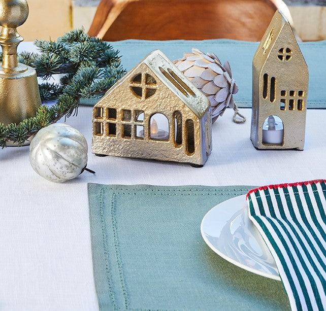 Jolly Holiday House Tall 6x5x17cm Gold