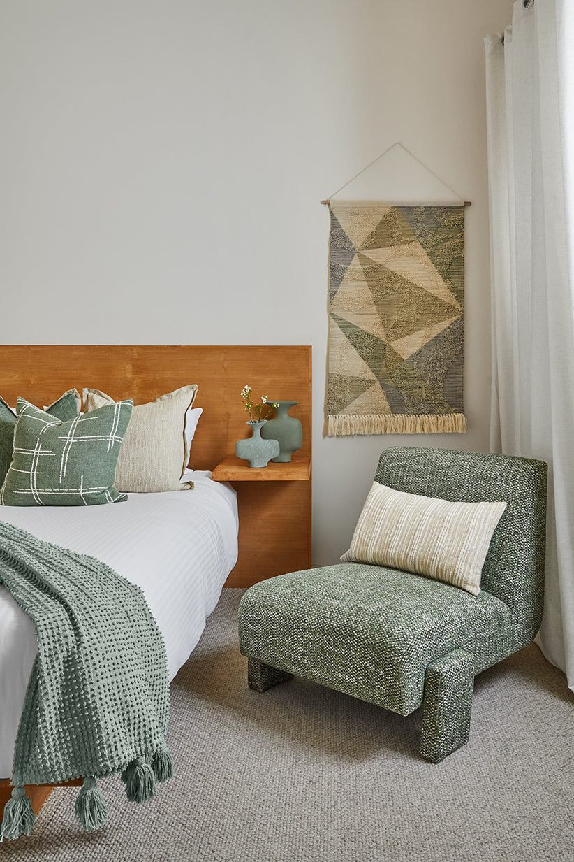 Luna Throw 130x170x1cm Soft Green