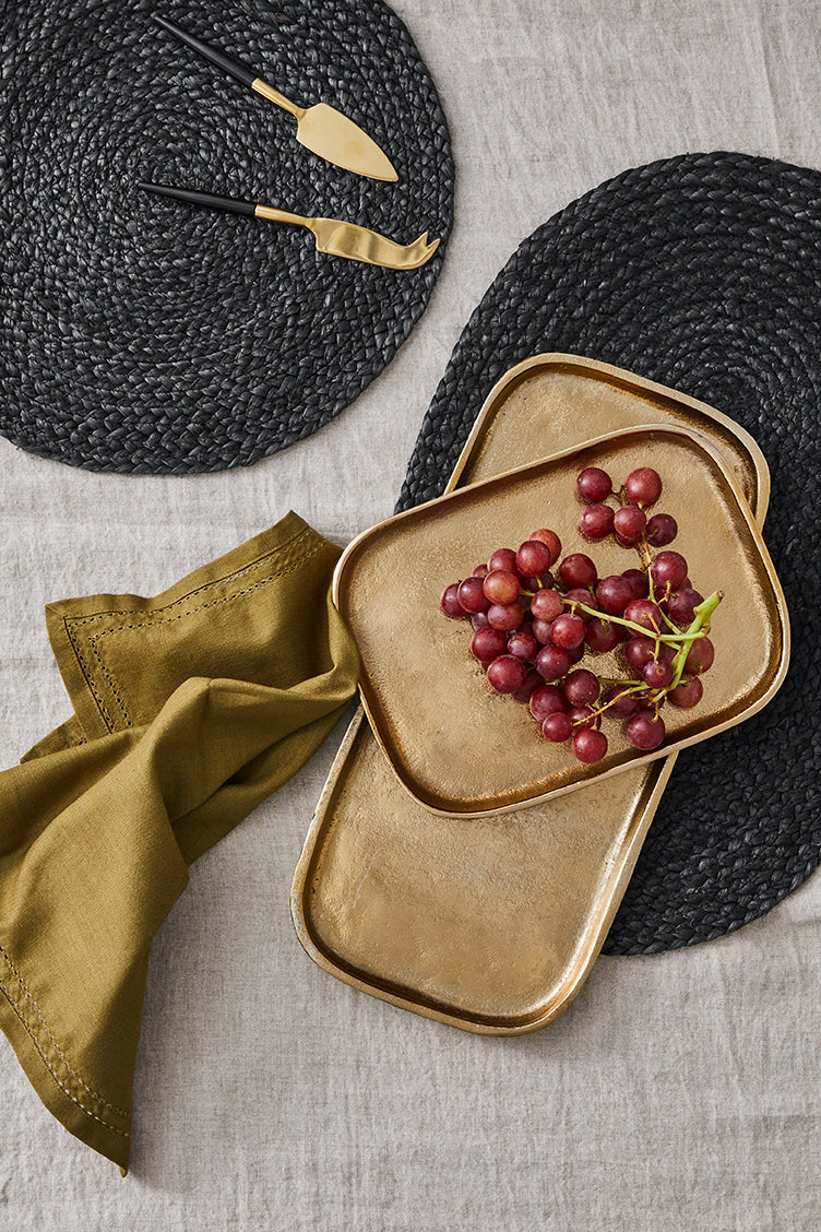 Madden Jute Placemat 4 Pack 35x35cm Black