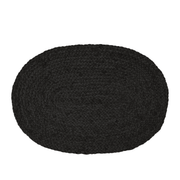 Madden Jute Placemat 4 Pack Oval 35x50cm Black
