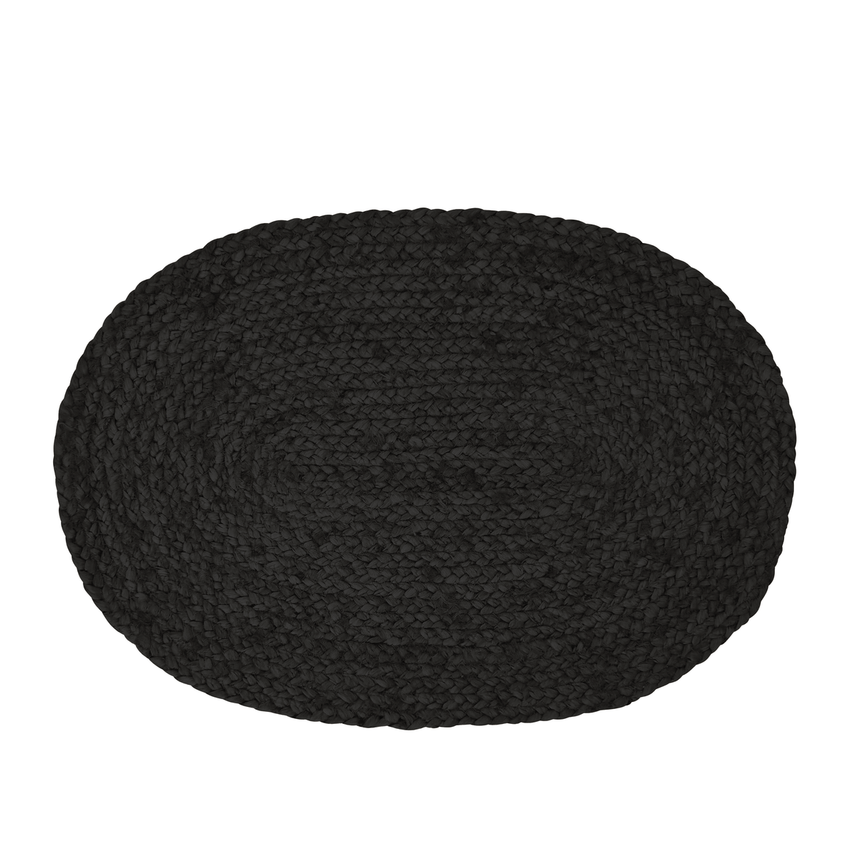 Madden Jute Placemat 4 Pack Oval 35x50cm Black