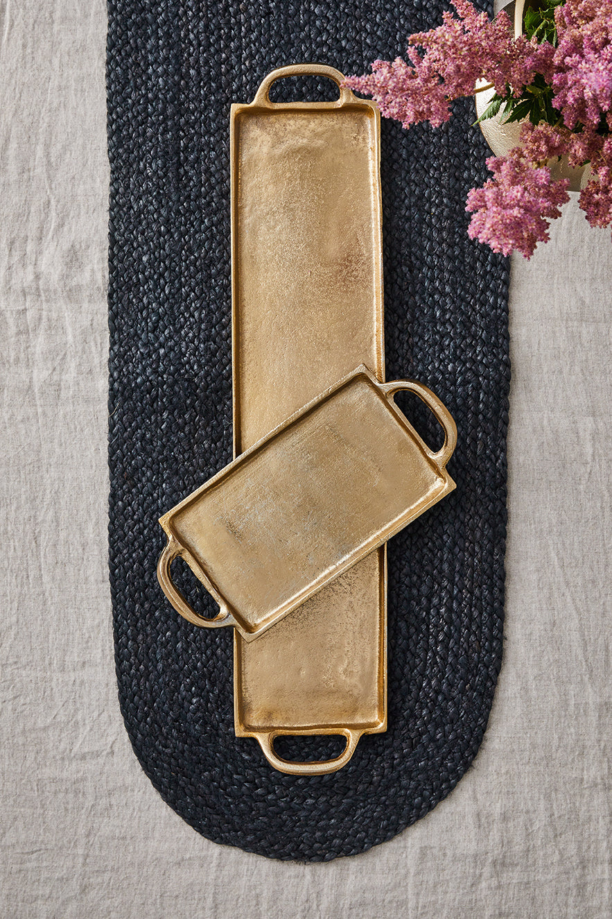 Madden Jute Runner Oval 37x180cm Black