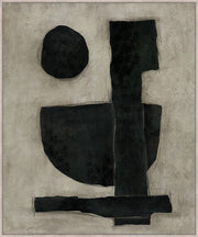 Manmade 1. Framed Canvas 100x120x4cm Black & Grey Multi