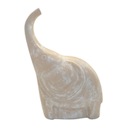 Mara Elephant Sculpture 21x12x28cm Whitewash