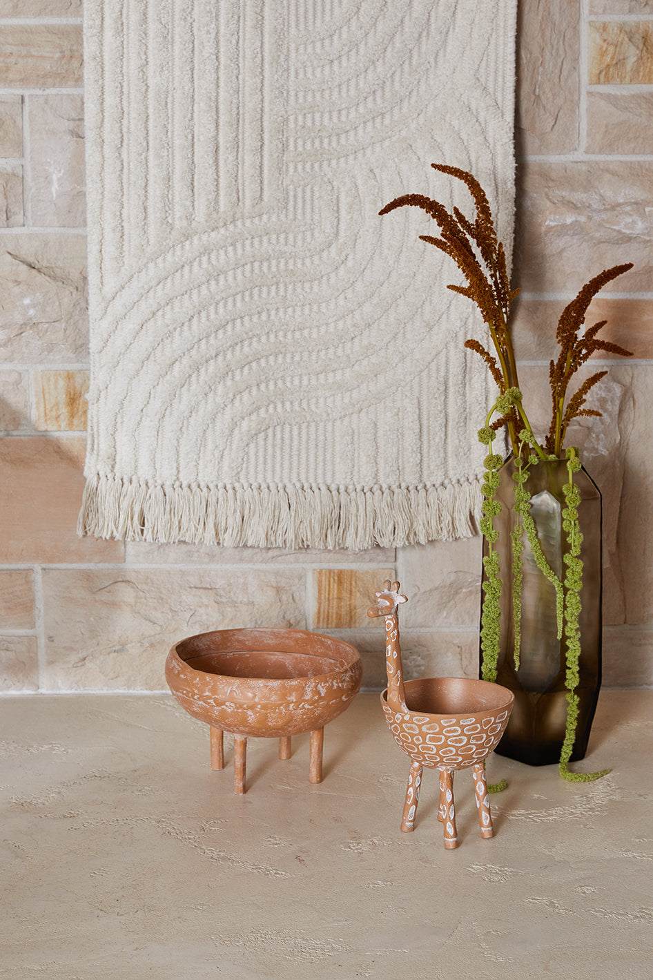 Mara Giraffe Bowl 21x16x33cm Terracotta