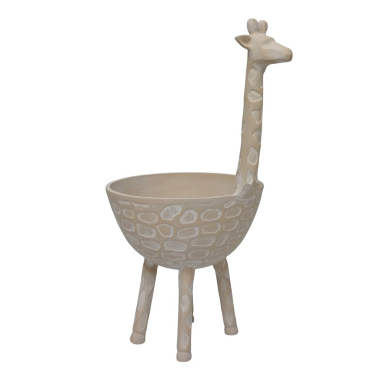 Mara Giraffe Bowl 21x16x33cm Whitewash