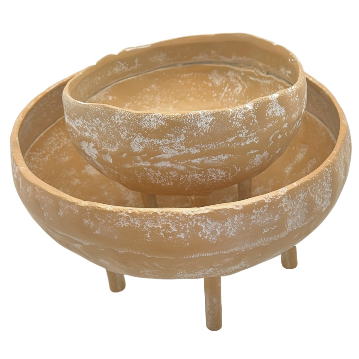 Mara Round Bowl with Legs 26x26x17cm Terracotta