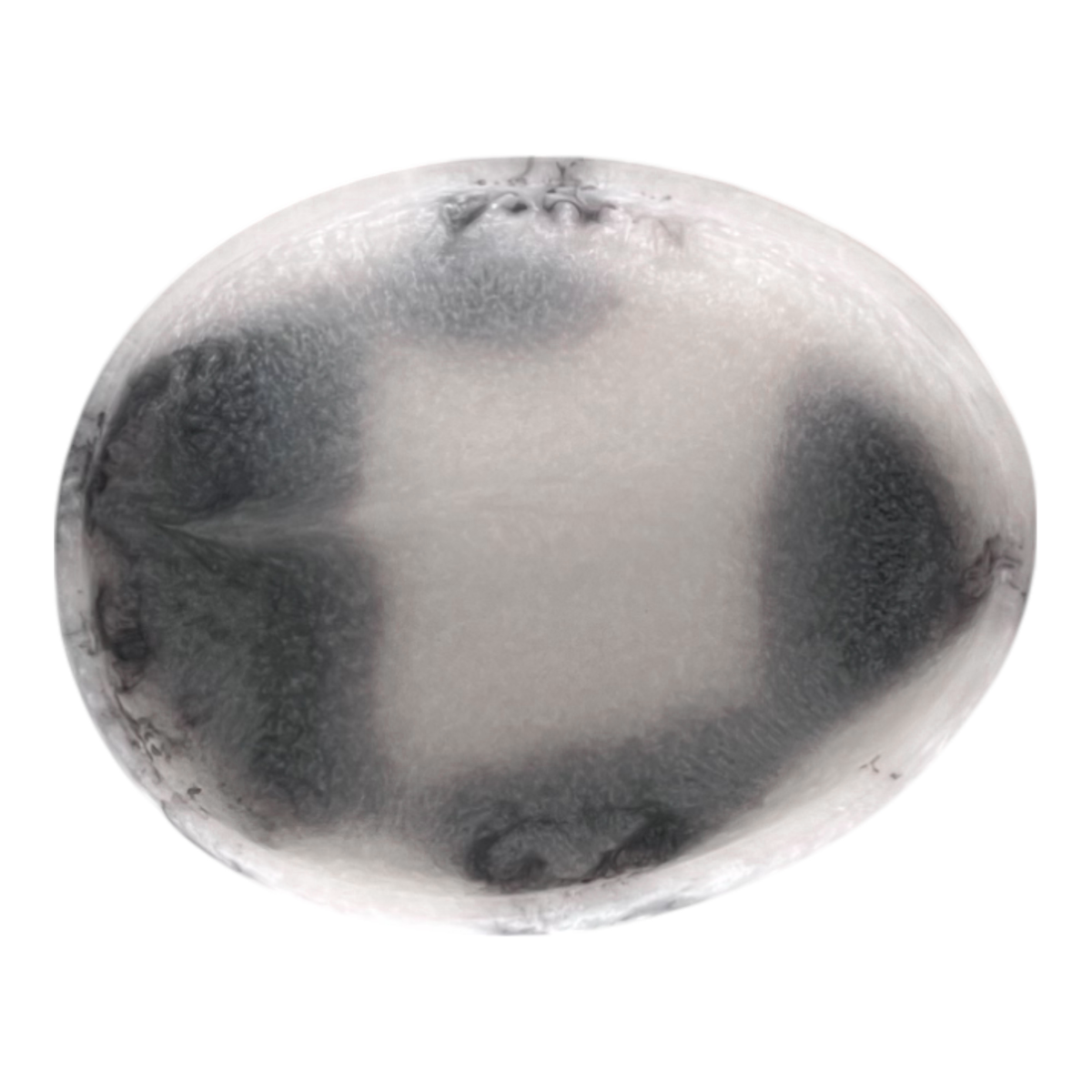 Orion Organic Resin Bowl 20x15.5x4.8cm Grey Stone Matt
