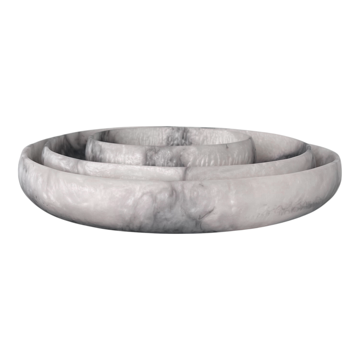 Orion Organic Resin Bowl 31x27x5cm Grey Stone Matt