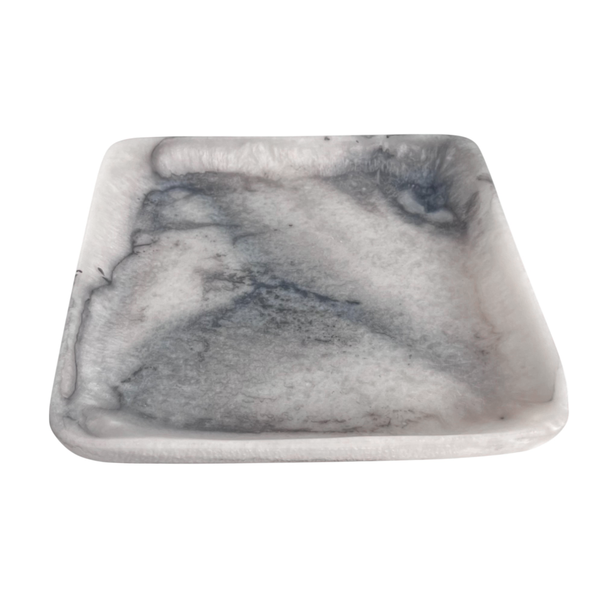Orion Set of 2 Square Trays 20x20x2.5cm Grey Stone Matt