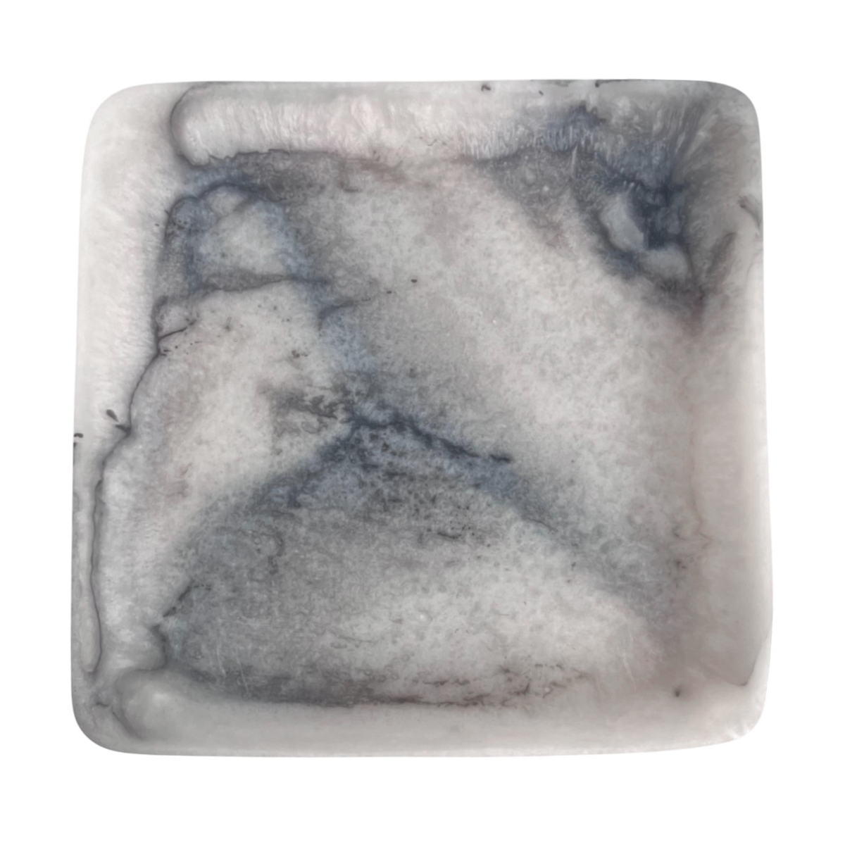 Orion Set of 2 Square Trays 20x20x2.5cm Grey Stone Matt