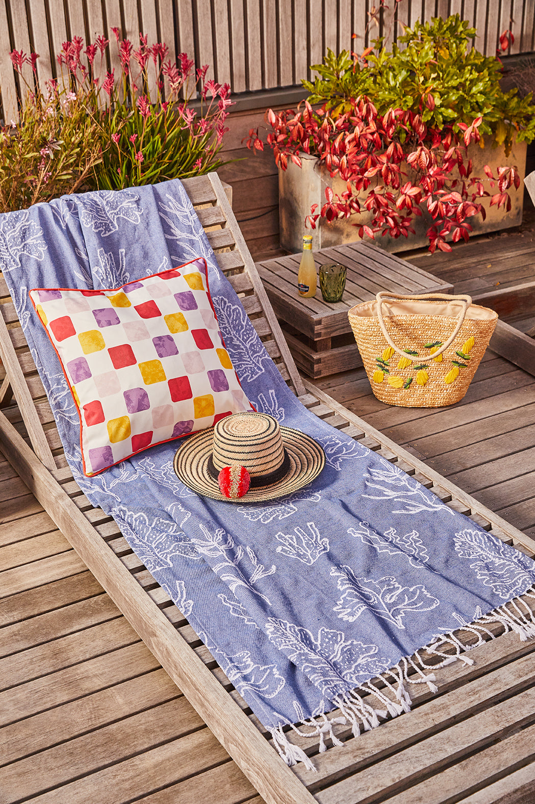 Radiance Outdoor Cushion 50x50x12cm Coral Multi