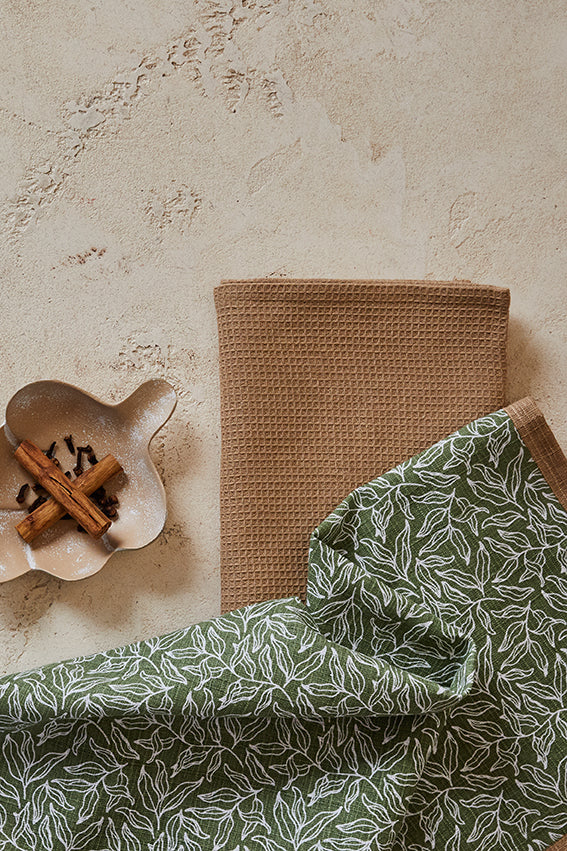 Serenity 2pk Tea Towel 50x70x2cm Green