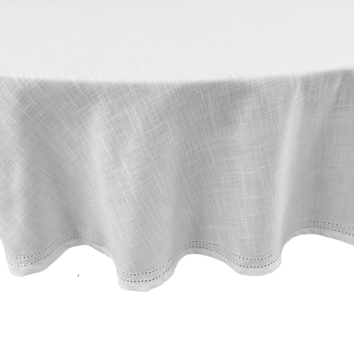 Simon Circular Tablecloth 180x180x0.2cm White