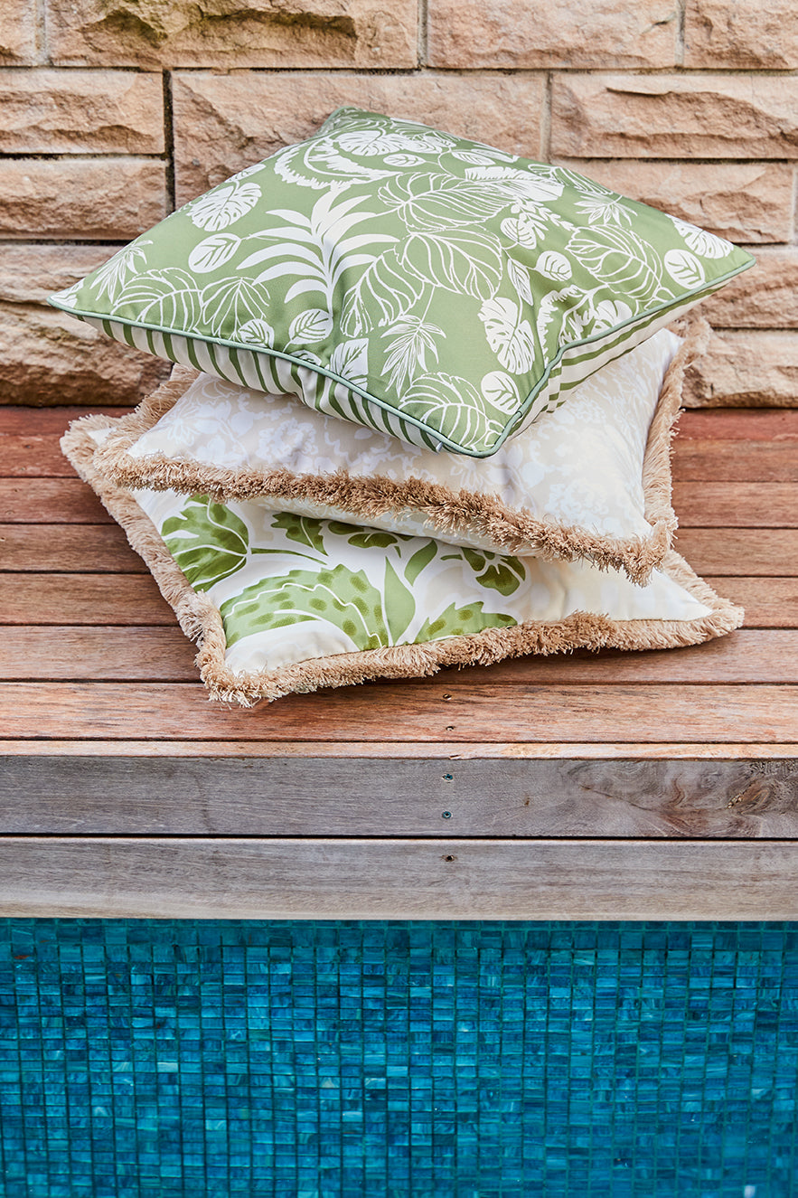 Tiana Outdoor Cushion 50x50x12cm Olive Multi