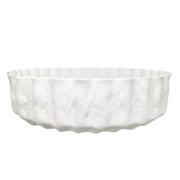 Tidal Glass Bowl Large 30x30x8.5cm Cream