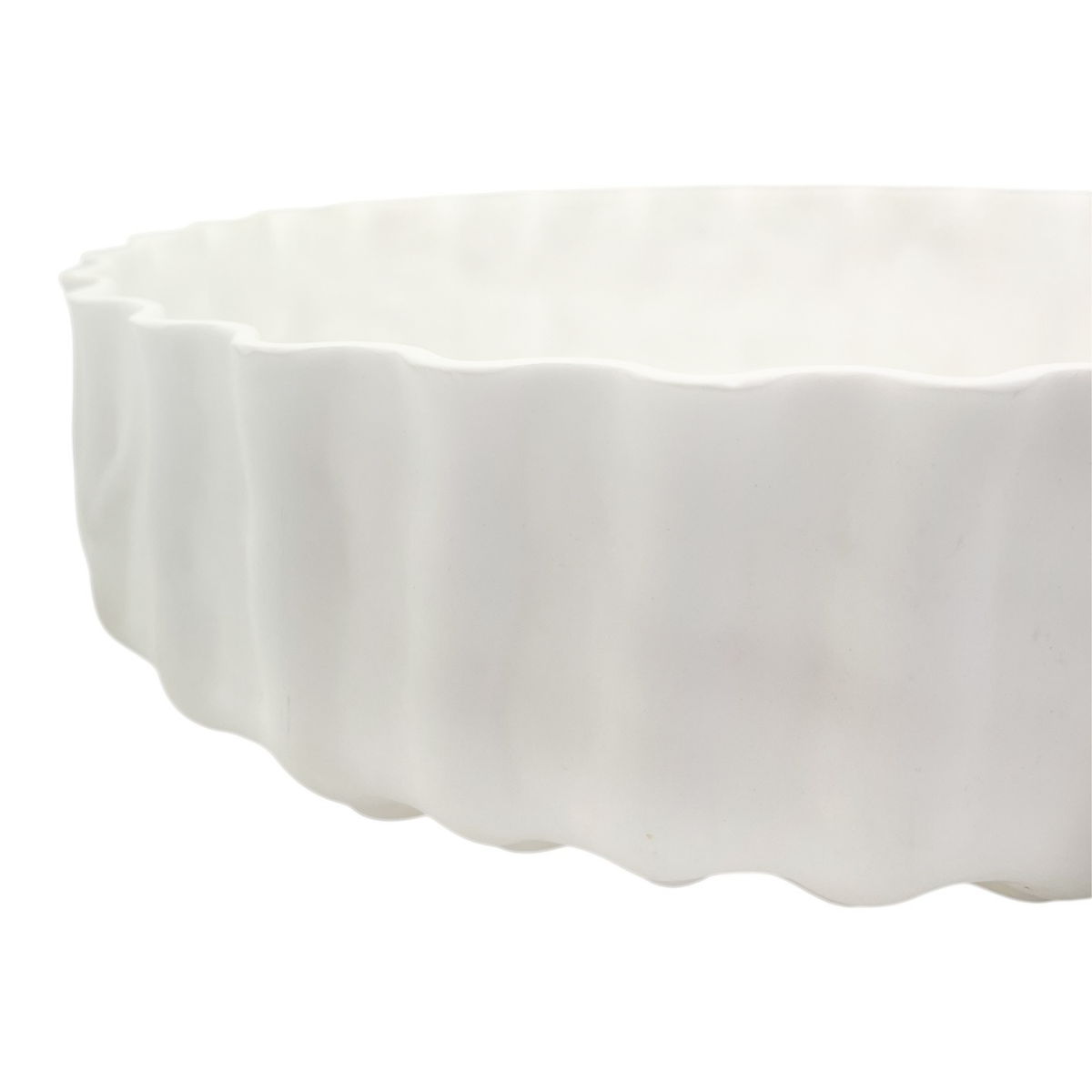 Tidal Glass Bowl Large 30x30x8.5cm Cream