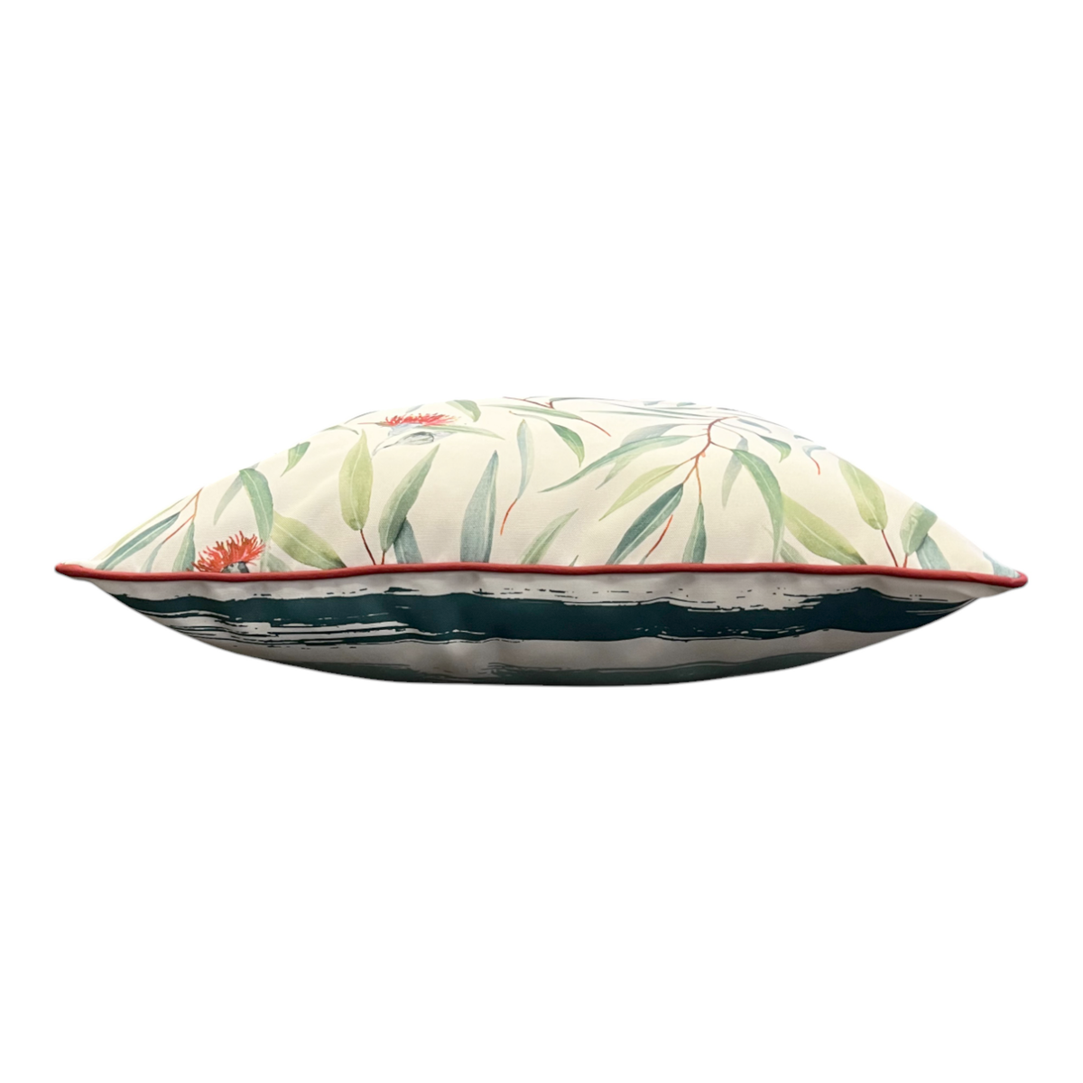 Wattle Outdoor Cushion 50x50x12cm Green & Red Multi